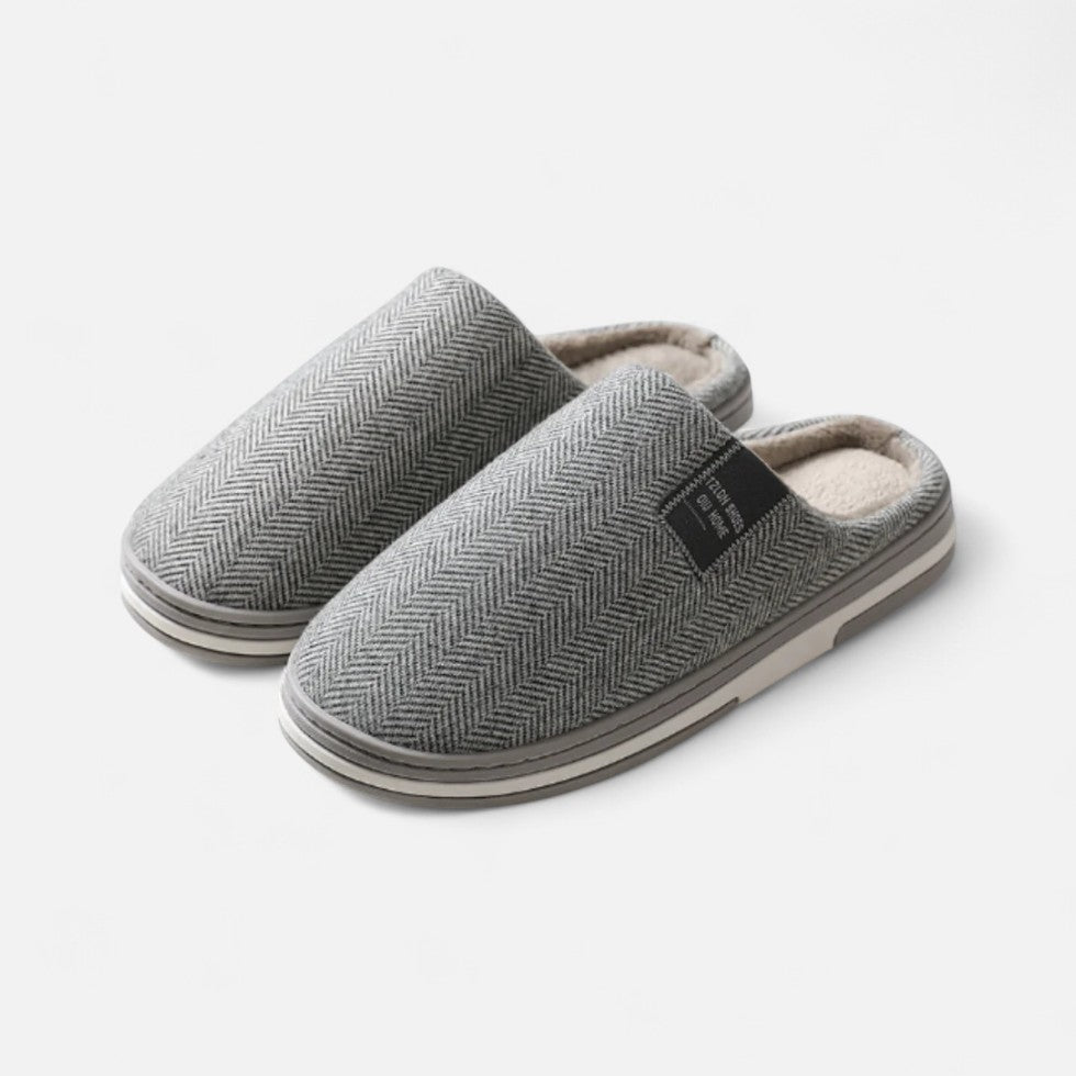 Herren Hausschuhe Warm Winter Tweed