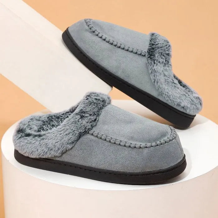Warmfüßige Herren-Hausschuhe Fleece Winter