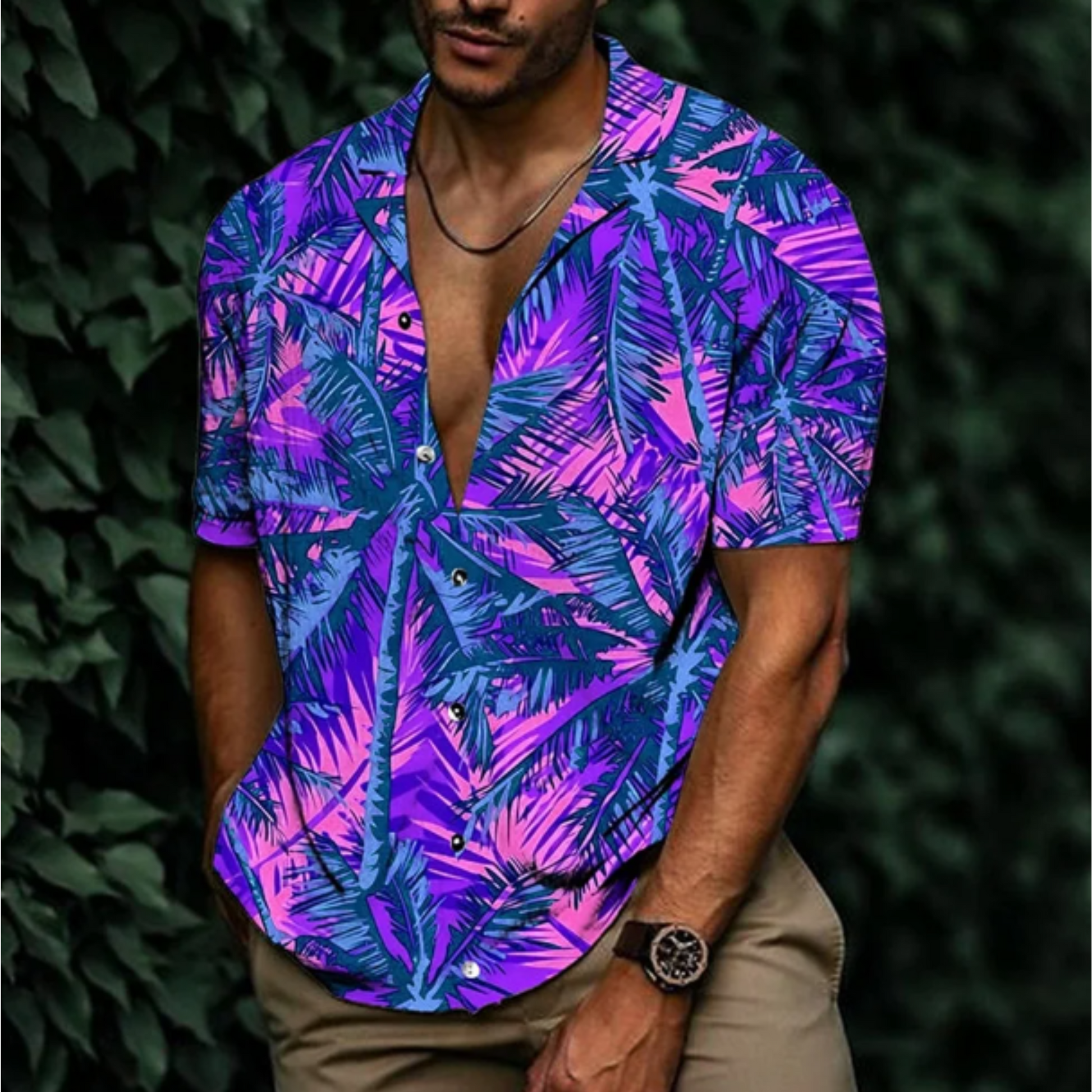 Sommerbluse Hawaiihemden Style Männer - IdealeKleiden
