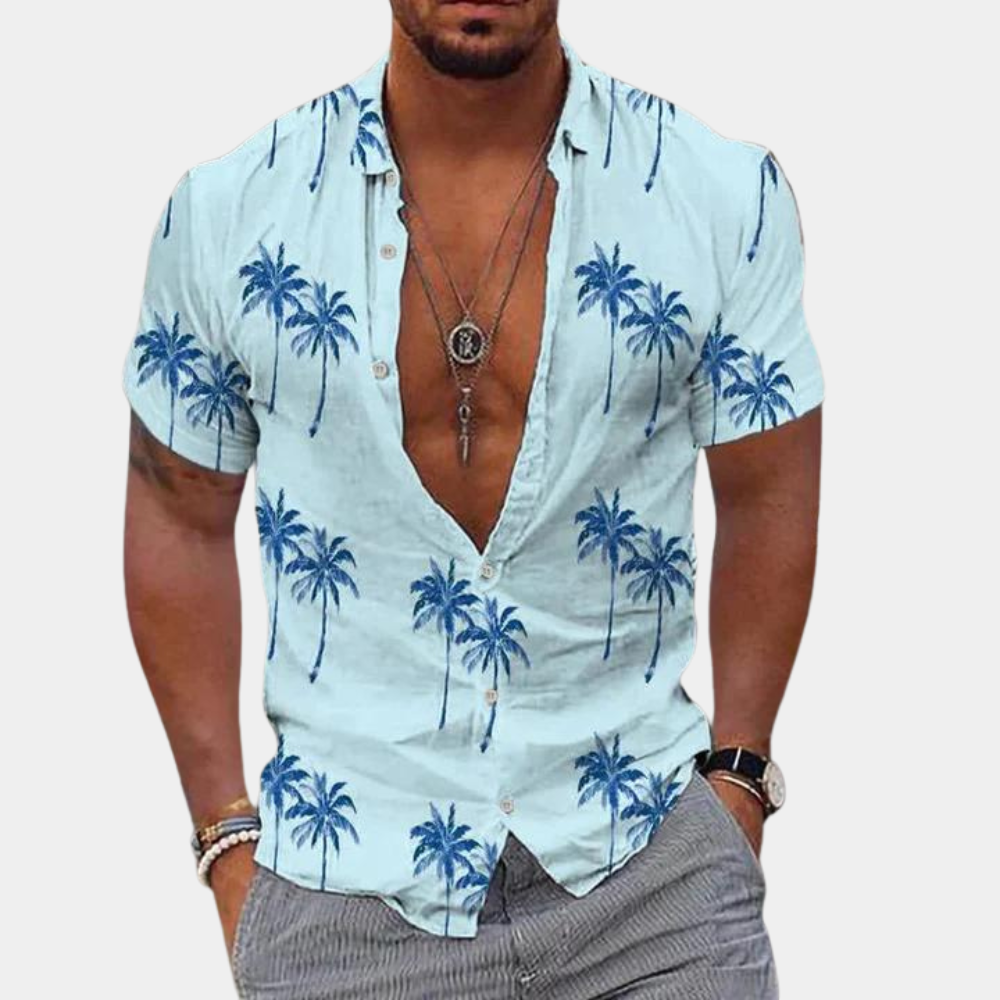 Sommerhemd Kurzarm Hawaii-Style für Männer