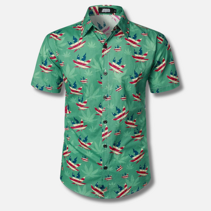 Sommerbluse Hawaiihemden Style für Männer