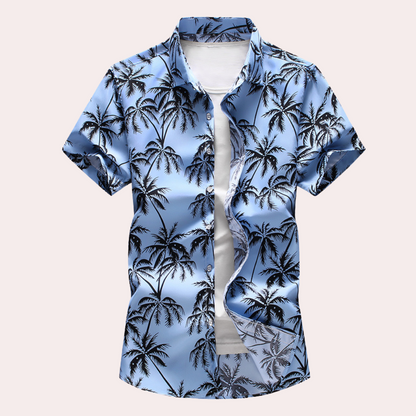 Farbenfrohes Hawaiihemd Kurzarm Sommer