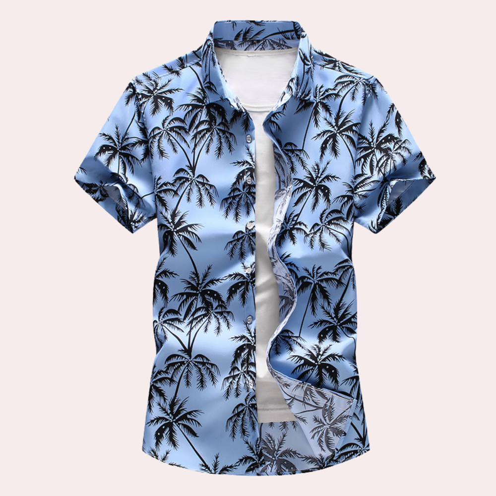 Sommerhemd Kurzarm Hawaiimuster Herren