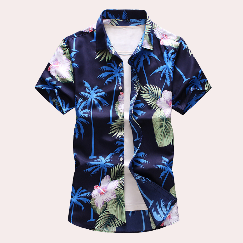 Sommerhemd Kurzarm Hawaiimuster Herren