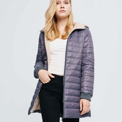Warme Winterjacke Isoliert Mittellang