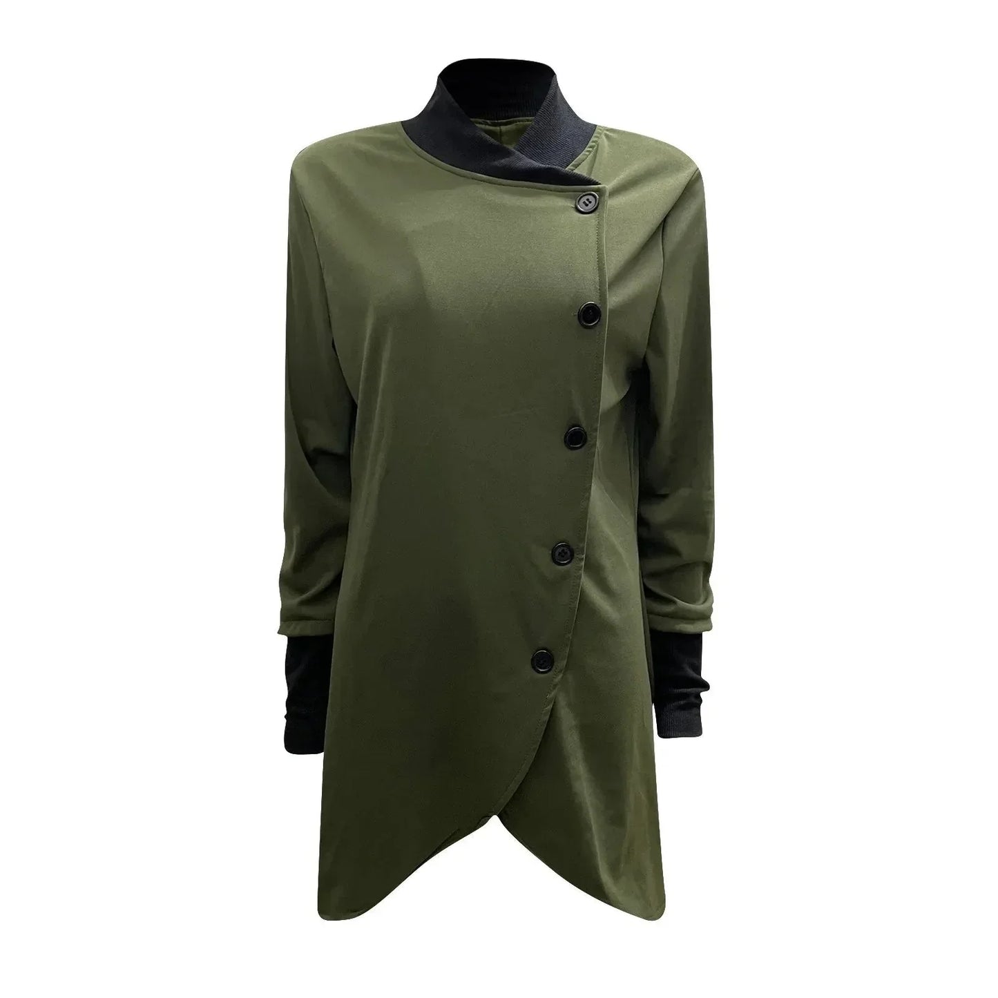 Modische Damenjacke Knopfverschluss - IdealeKleiden