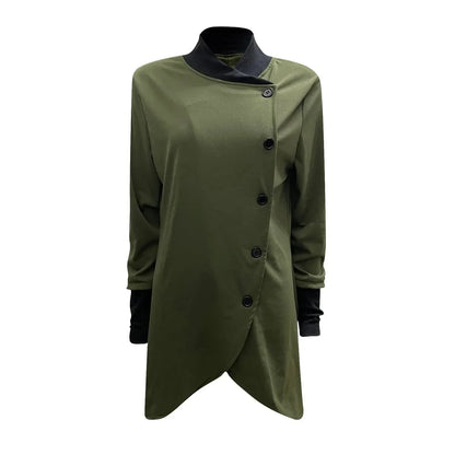 Modische Damenjacke Knopfverschluss - IdealeKleiden