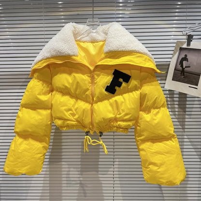 Retro Parka Cropjacke Frauen