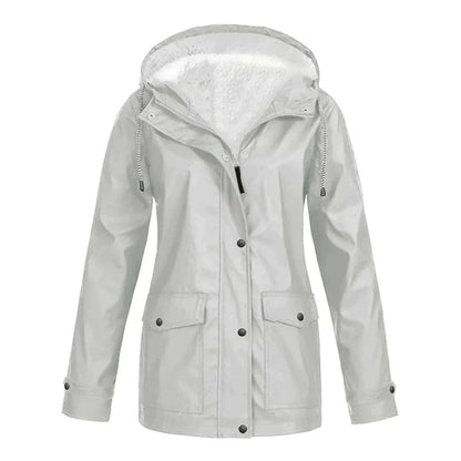 Wasserdichte Regenjacke Teddyfleece Futter
