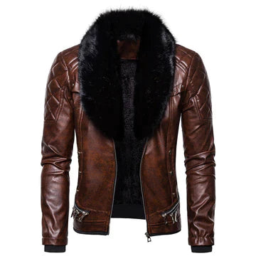 Elegante Lederjacke Herren Luxus Qualität