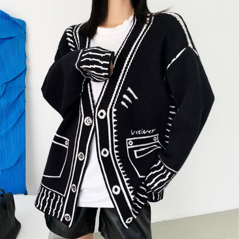 Kuschel Cardigan Ocean Blau Oversized