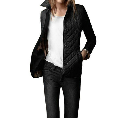 Damen Steppjacke Freizeit Modell mit Knöpfen Vorne