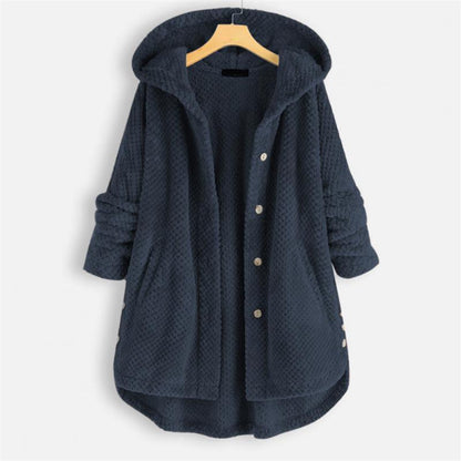Damen Fleecejacke Weich Kapuze