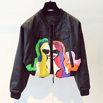 Trendige Play Too Hard Lederjacke