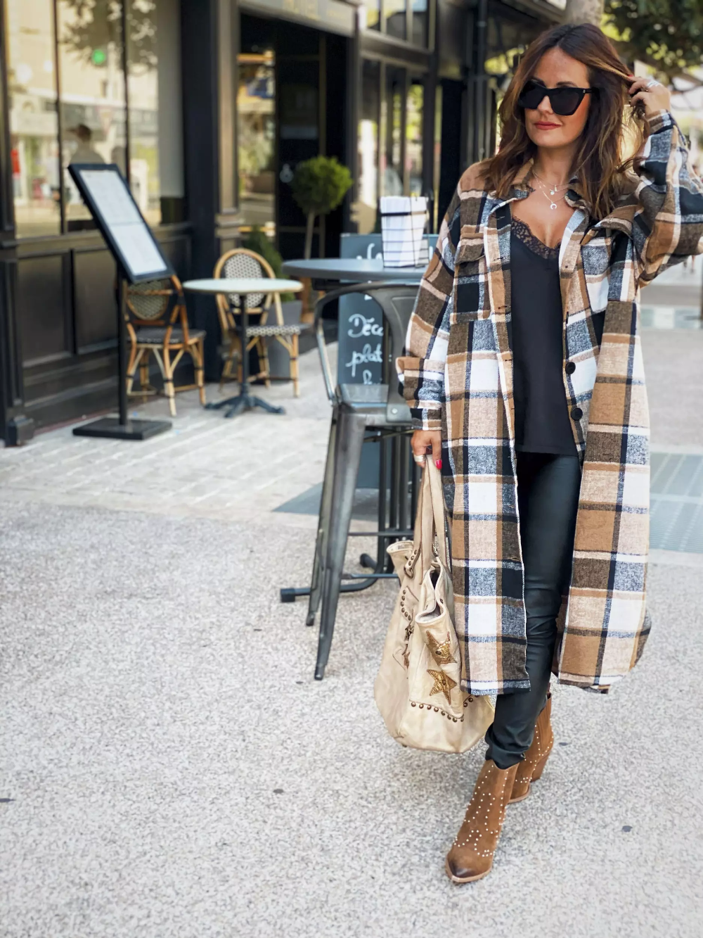 Flanell Karottenmantel Damen Warm