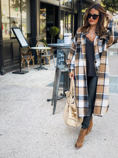 Flanell Karottenmantel Damen Warm