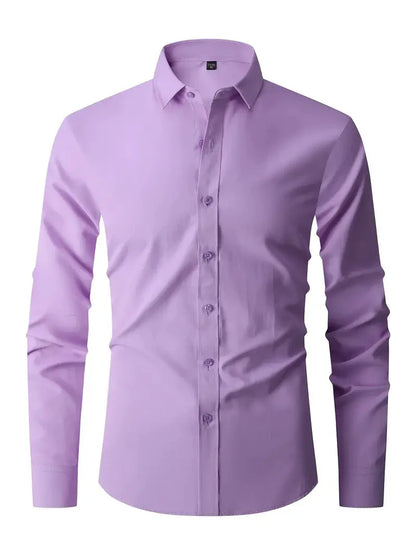 Herren Hemd Langarm Knitterfrei Modern