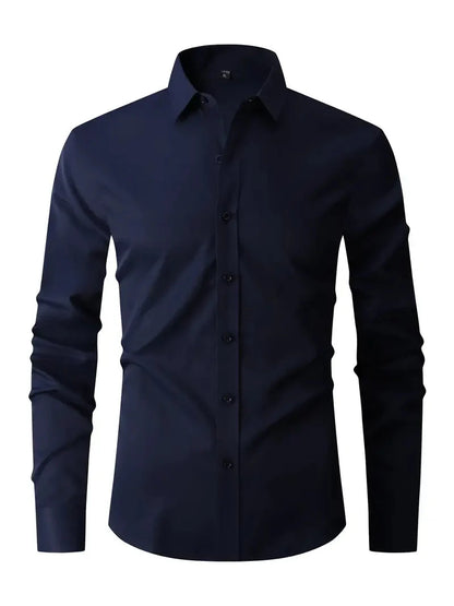 Herren Hemd Langarm Knitterfrei Modern