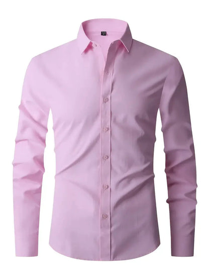 Herren Hemd Langarm Knitterfrei Modern