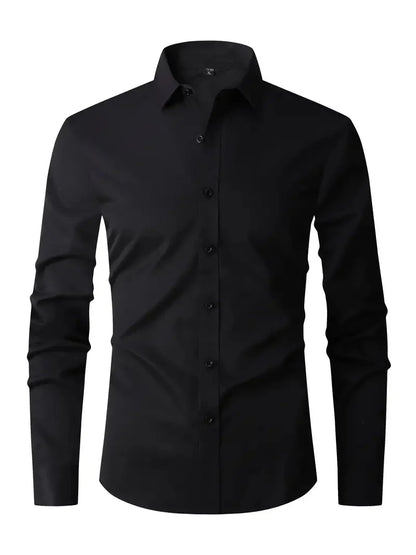 Herren Hemd Langarm Knitterfrei Modern