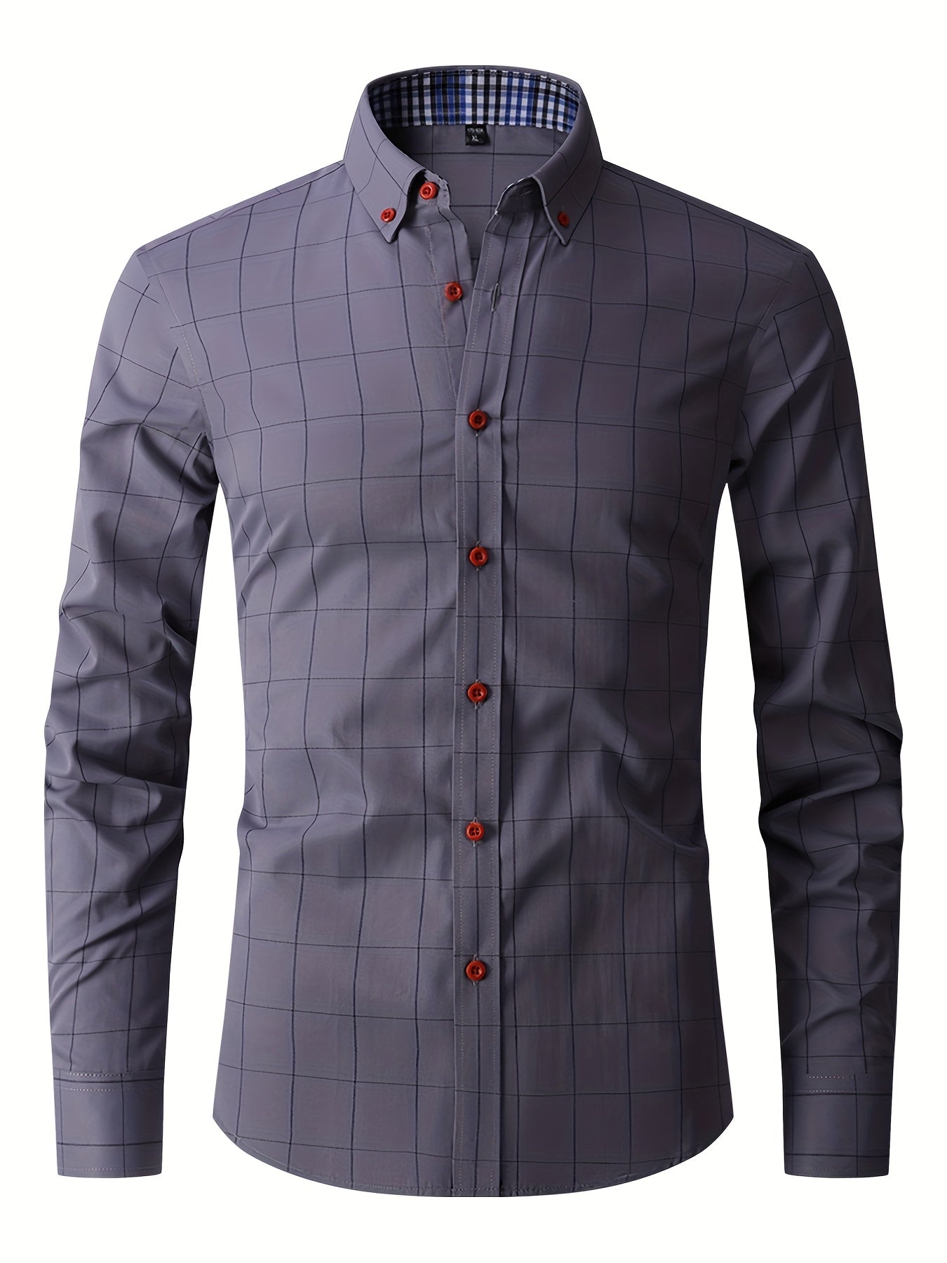 Herren Oxford Hemd Slim Fit Langarm