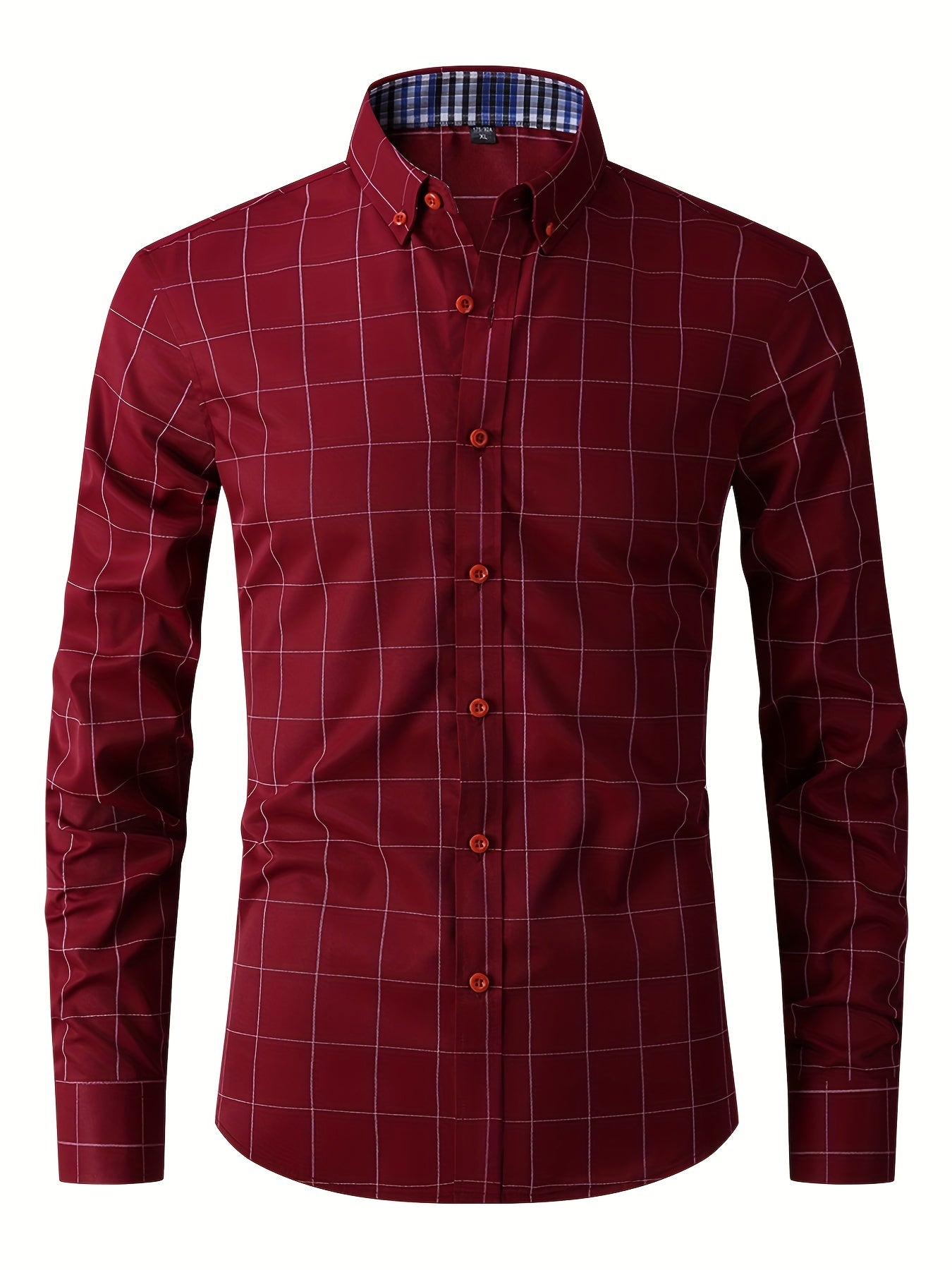 Herren Oxford Hemd Slim Fit Langarm