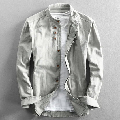 Herren Hemd Langarm Klassisch Japan Style