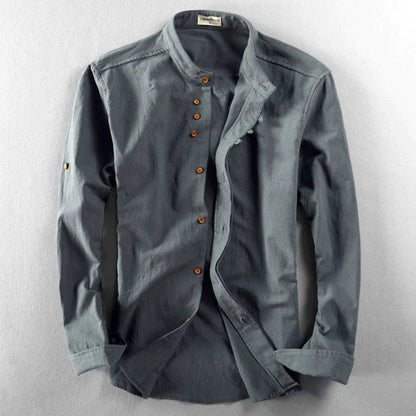 Herren Hemd Langarm Klassisch Japan Style