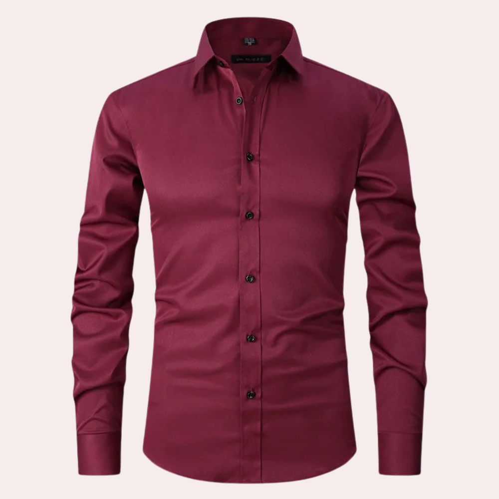 Herren Slim Fit Hemd Langarm Stretch Qualität