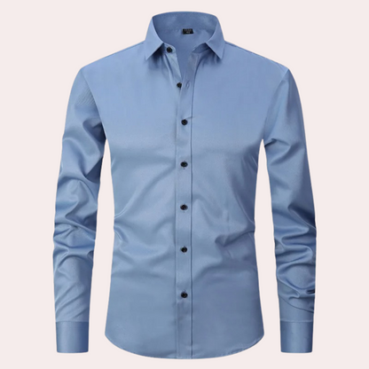 Herren Slim Fit Hemd Langarm Stretch Qualität
