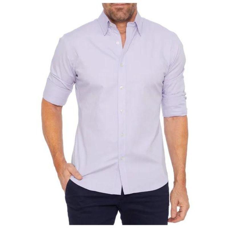 Elegantes Herrenhemd Langarm Knitterfrei
