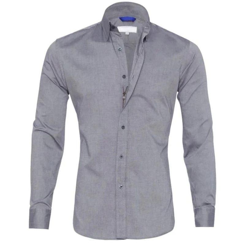 Elegantes Herrenhemd Langarm Knitterfrei