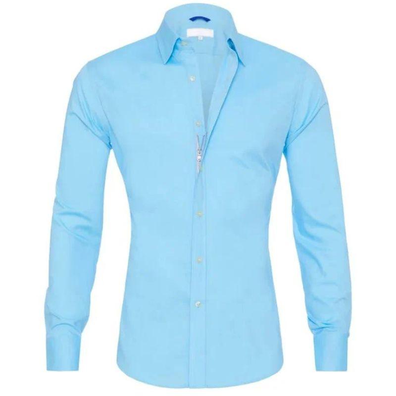 Elegantes Herrenhemd Langarm Knitterfrei