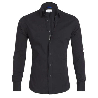Elegantes Herrenhemd Langarm Knitterfrei