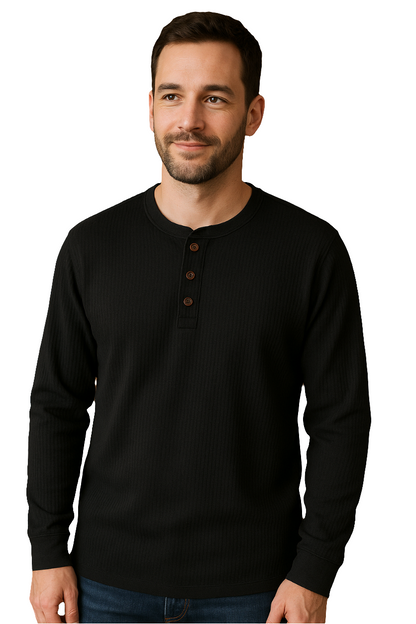 Herren T-Shirt Waffeloptik Komfort - IdealeKleiden