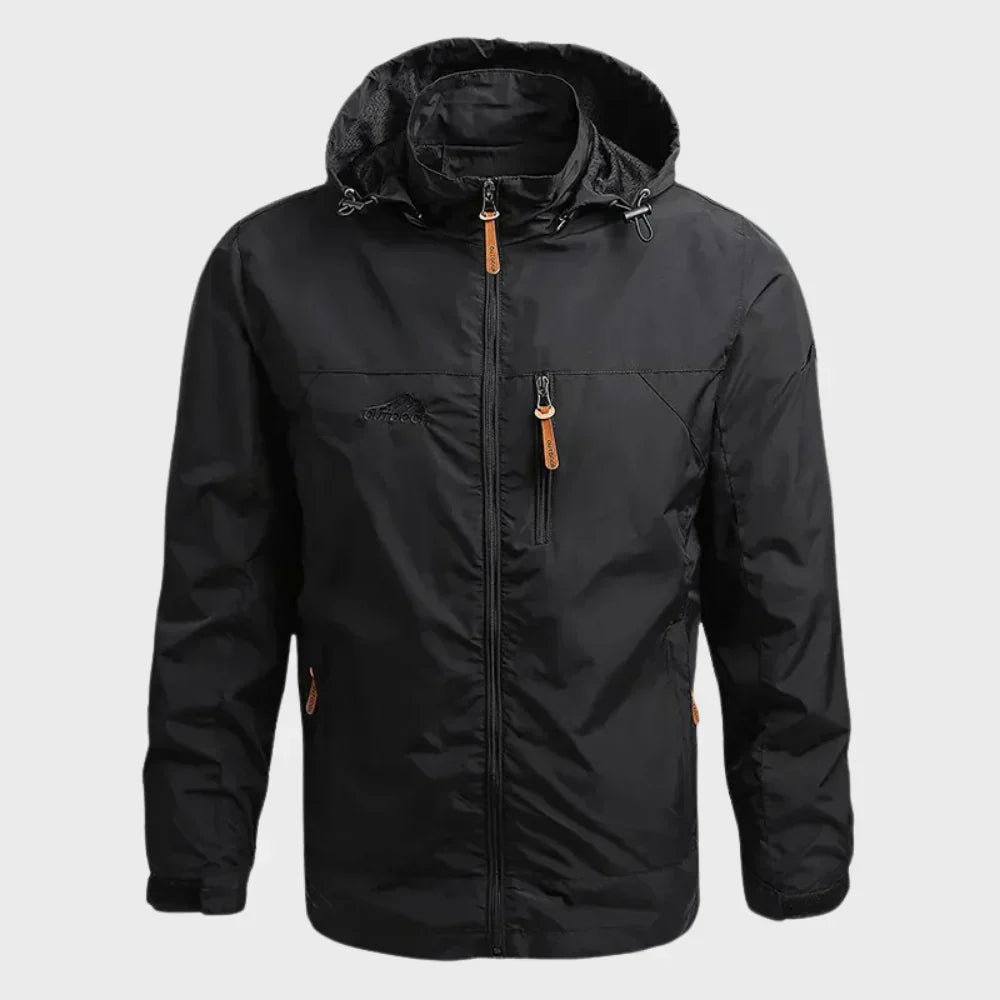 Herren Regenjacke Wasserdicht Kapuze - IdealeKleiden