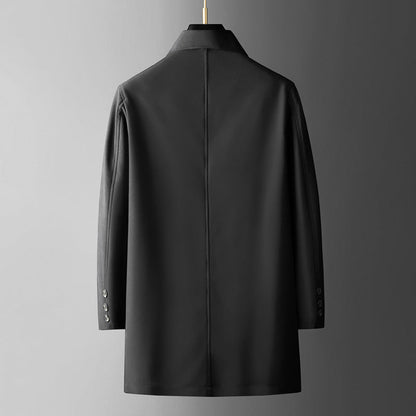 Stylischer Herren Mantel Elegant Detail - IdealeKleiden