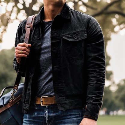 Herren Herbstjacke Vintage Look mit Brusttaschen