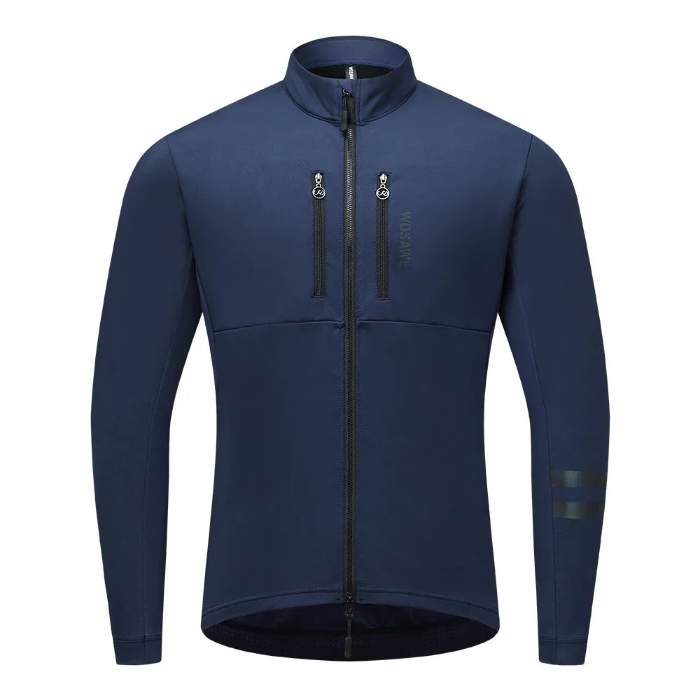 Herren Fahrradjacke Winddicht Thermofleece Reflektierend