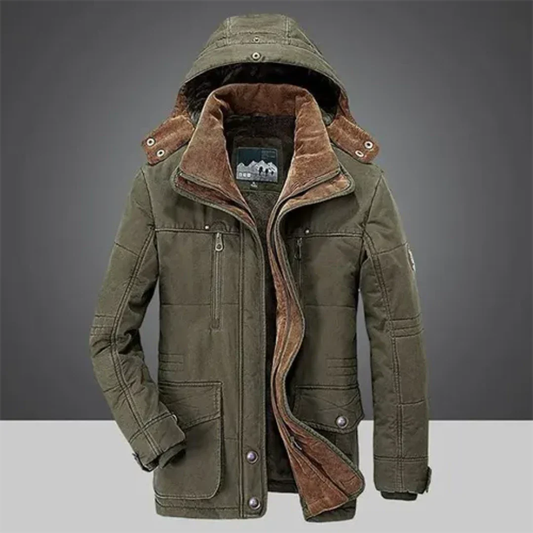 Klassische Winterjacke Warm Mantel Damen Kapuze