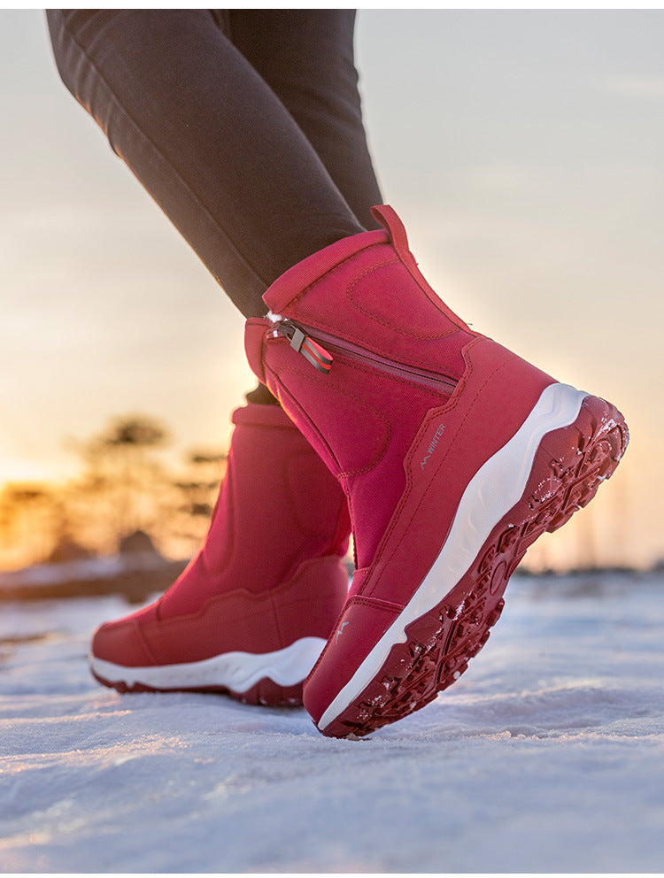 Wasserabweisende Schneestiefel Damen, Mid-High, Rutschfest - IdealeKleiden