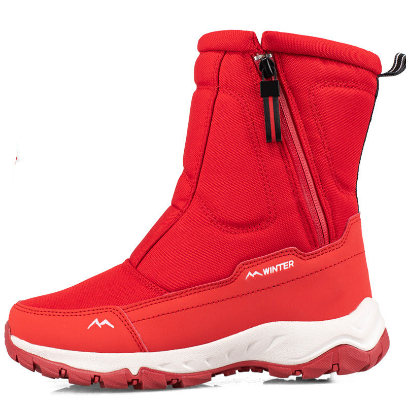 Wasserabweisende Schneestiefel Damen, Mid-High, Rutschfest