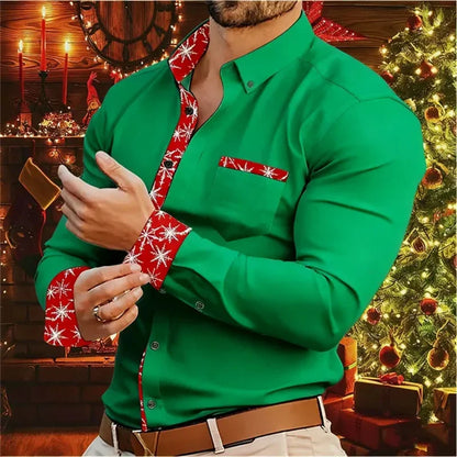 Weihnachts-Herrenhemd Modern & Komfortabel