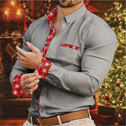 Weihnachts-Herrenhemd Modern & Komfortabel