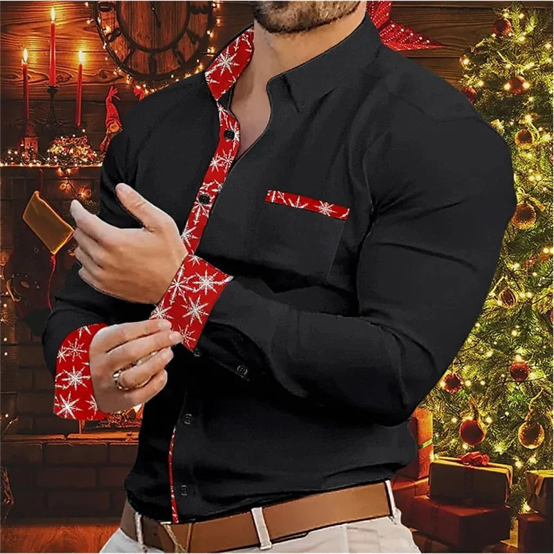 Weihnachts-Herrenhemd Modern & Komfortabel