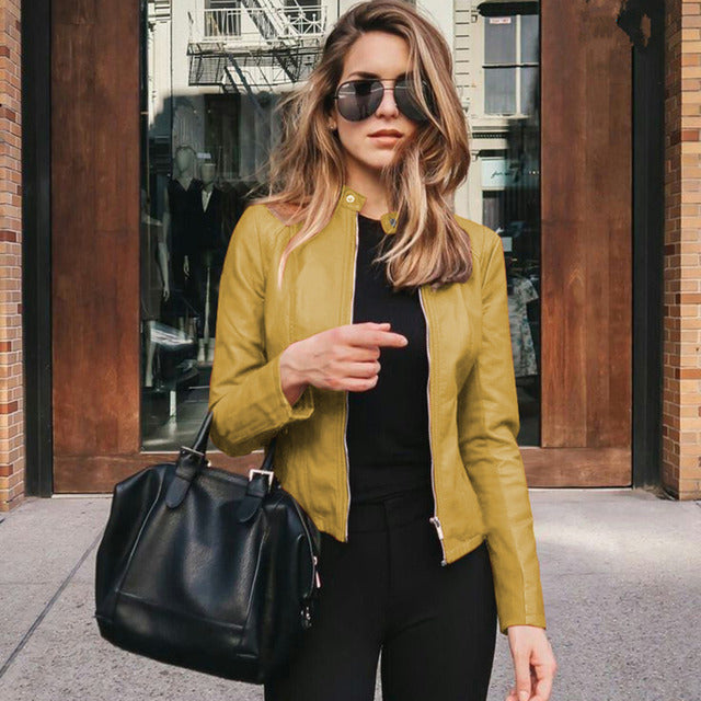 Lederjacke Damen Elegant Stil