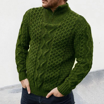 Herren Pullover Strick Premium Halbzipp