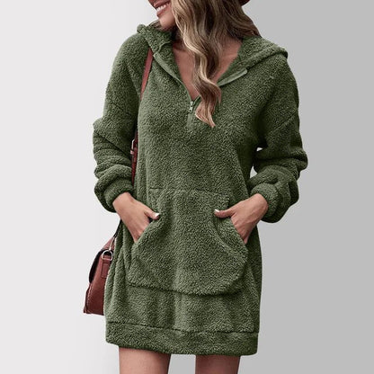 Weiches Sweatkleid Mit Kapuze