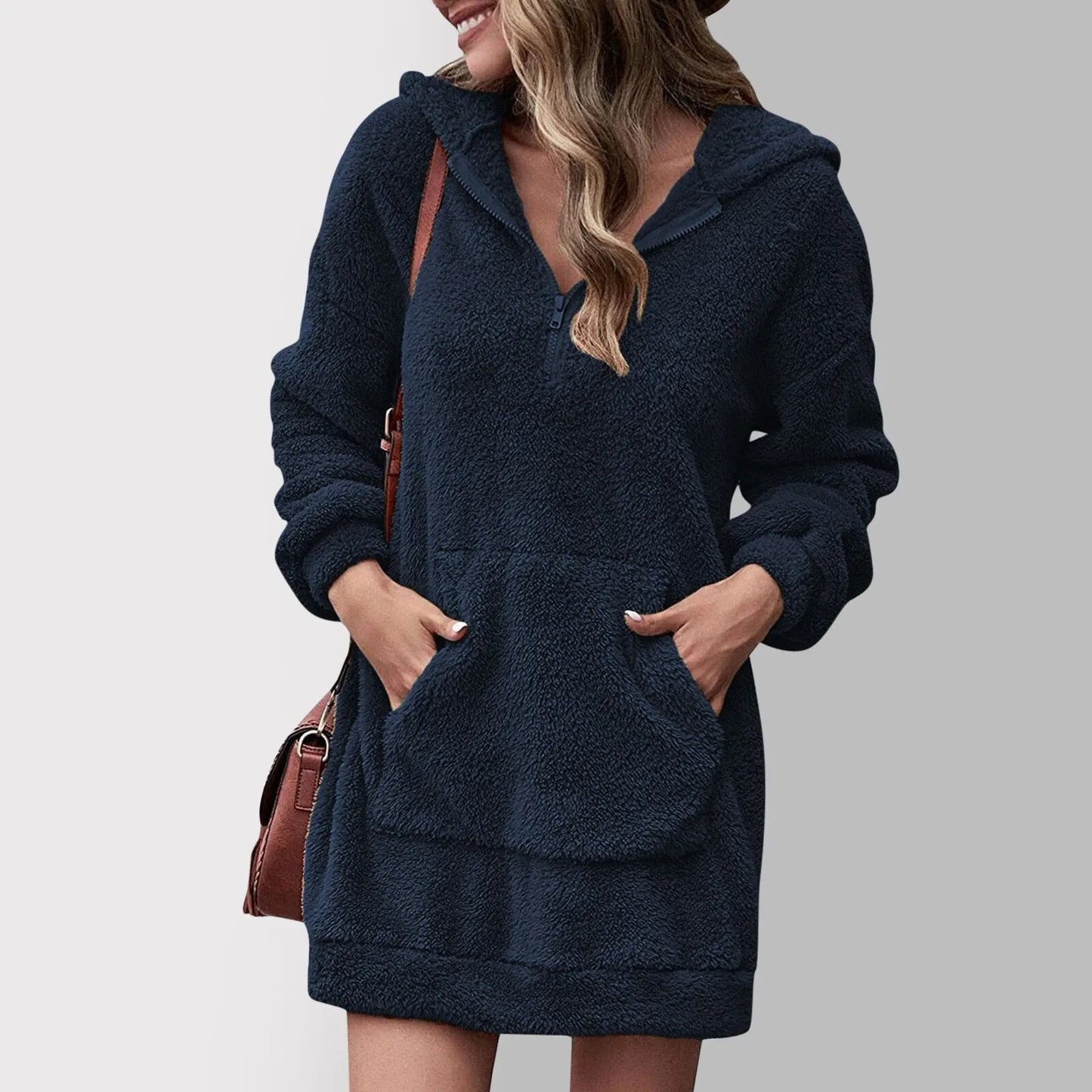 Weiches Sweatkleid Mit Kapuze