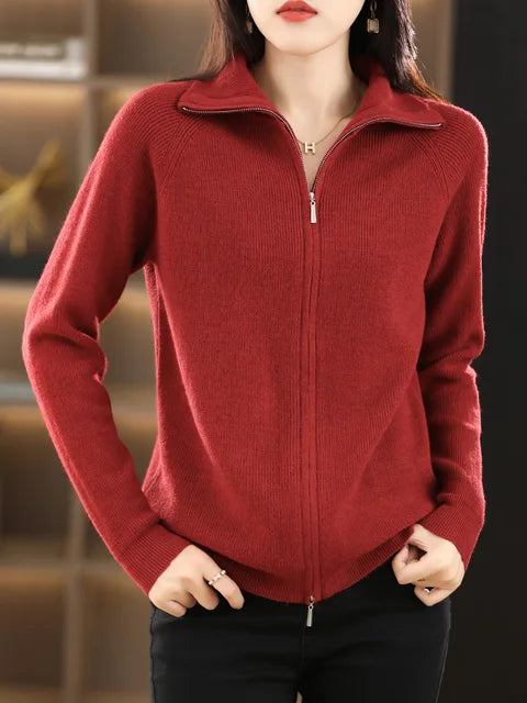 Stilvolles Sweatshirt Soft Strick Hochgeschlossen Bequem